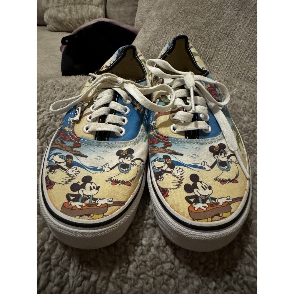 EUC Vans Mickey Aloha Disney M7 W8.5 Tropical Hawaiian 🌺